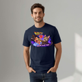 Blast to The 80s Live Misfit Tap T-shirt | Retro Neon Skeleton T-shirt