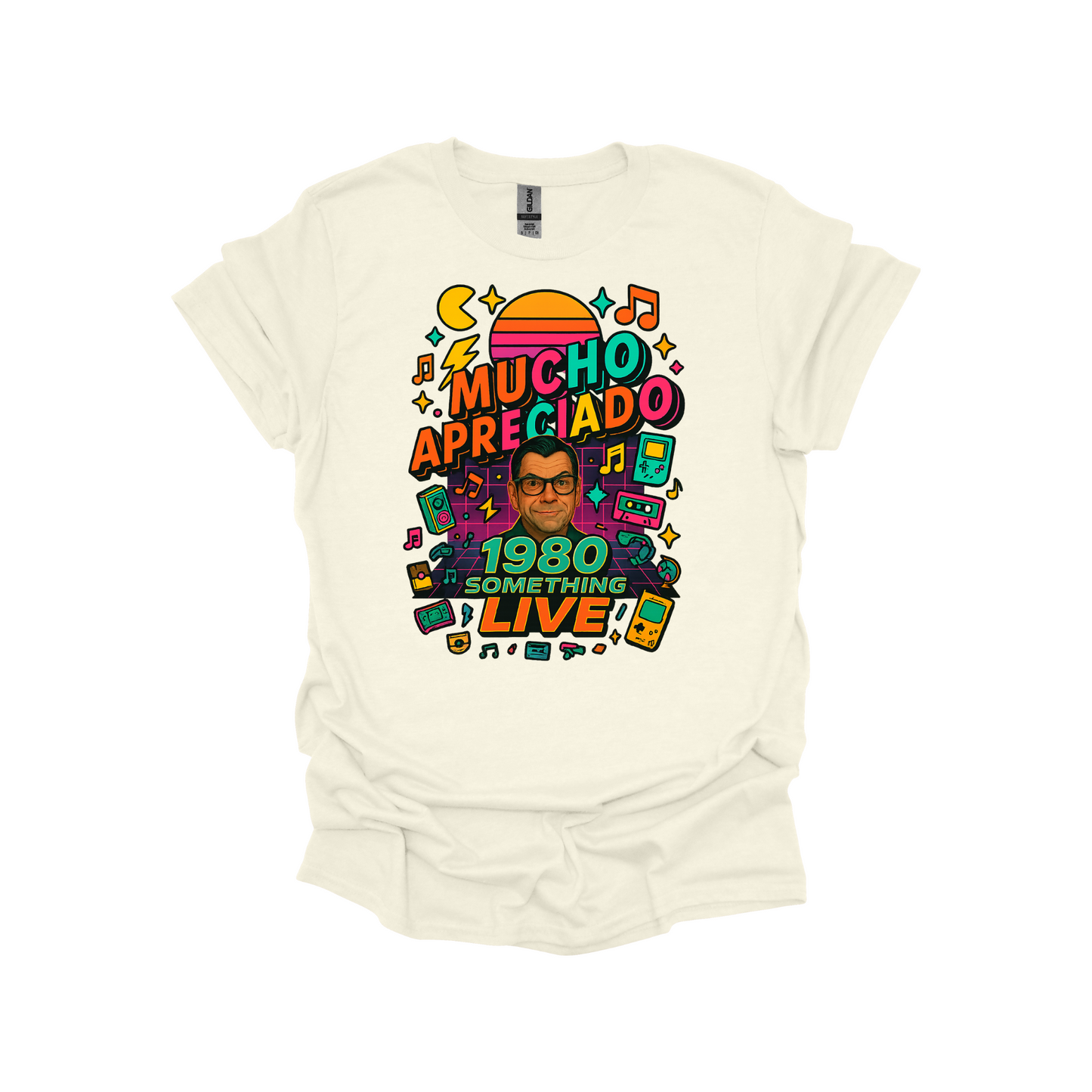 Mucho Apreciado – 1980 Something LIVE Family T-Shirt or Sweatshirt