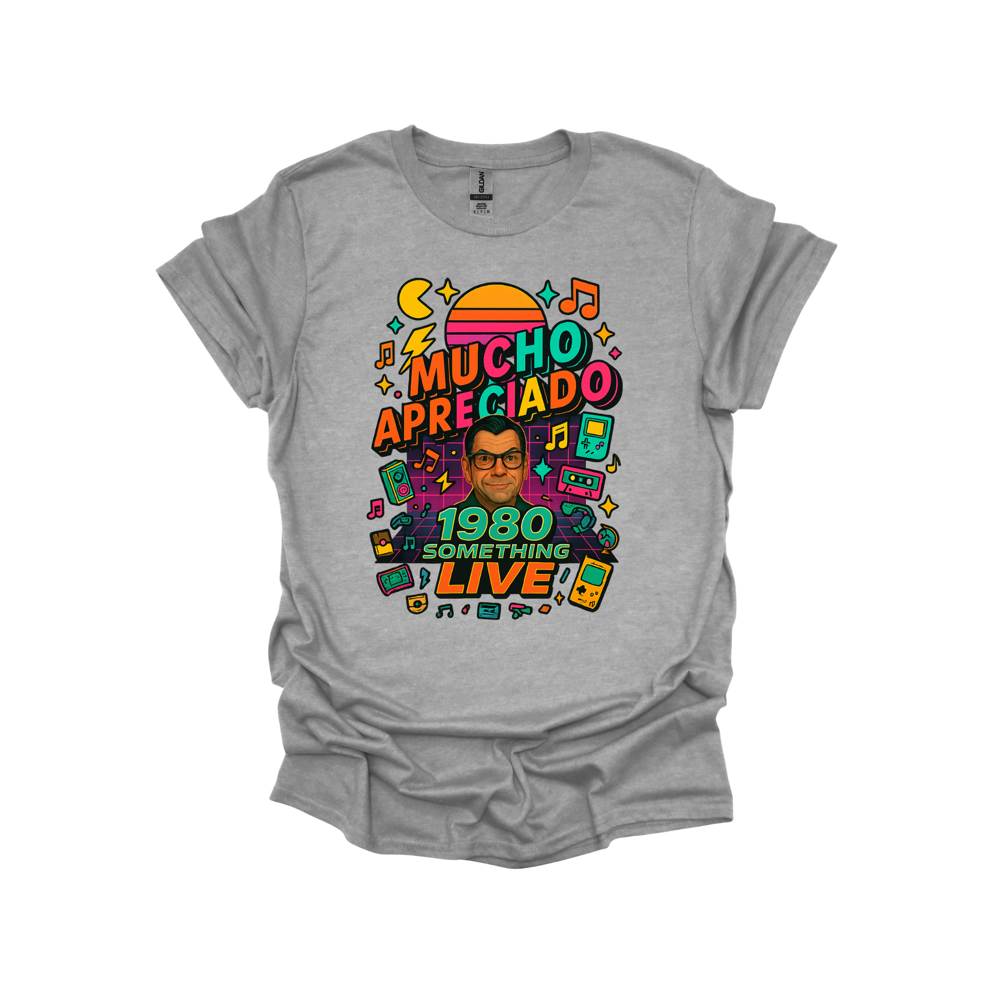 Mucho Apreciado – 1980 Something LIVE Family T-Shirt or Sweatshirt