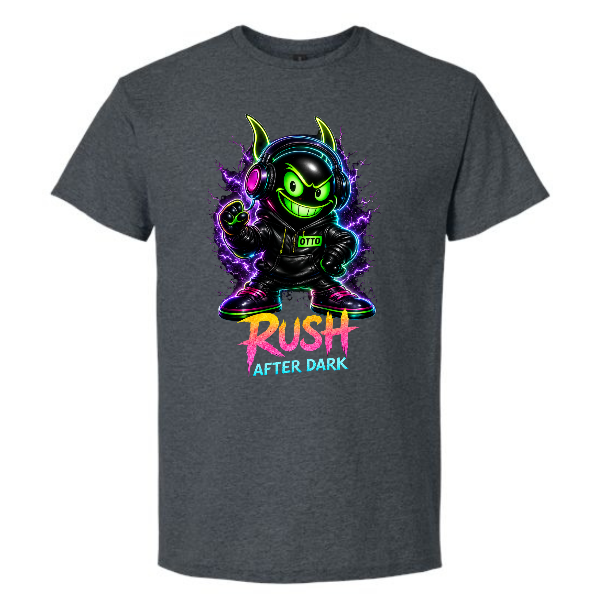RUSH After Dark Neon DJ Graphic T-Shirt
