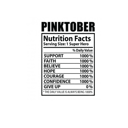 Pinktober Nutrition Facts T-shirt for Breast Cancer Awareness