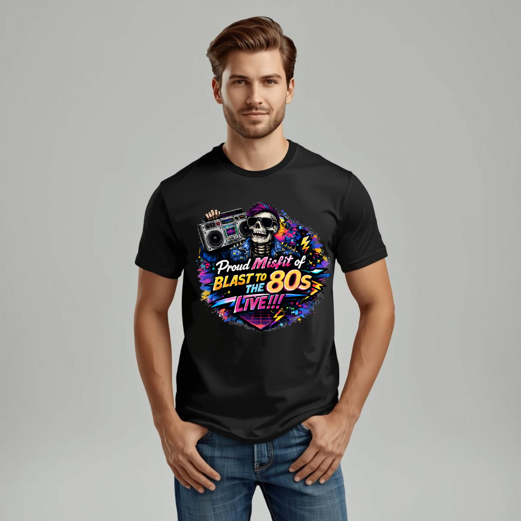 Proud Misfit of the 80s T-Shirt | Retro Radio Vibes | Blast to the 80s Live