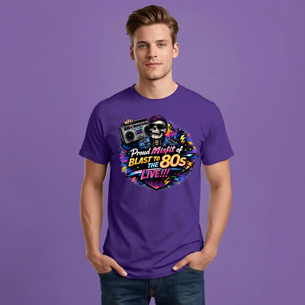 Proud Misfit of the 80s T-Shirt | Retro Radio Vibes | Blast to the 80s Live