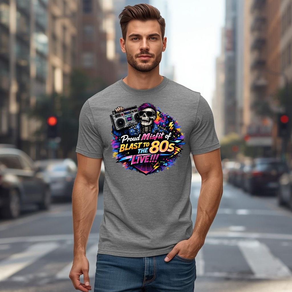 Proud Misfit of the 80s T-Shirt | Retro Radio Vibes | Blast to the 80s Live