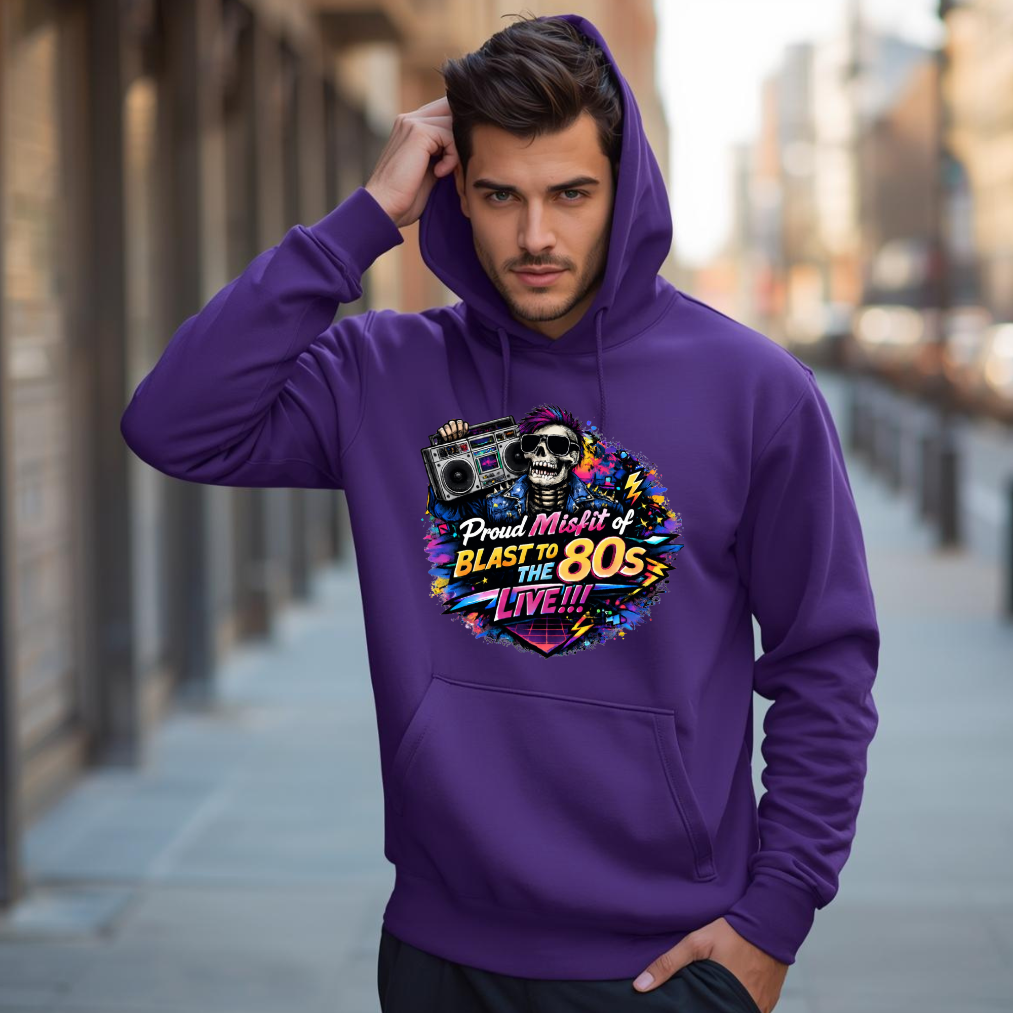 Proud Misfit of the 80s Hoodie | Retro Radio Vibes | Blast to the 80s Live