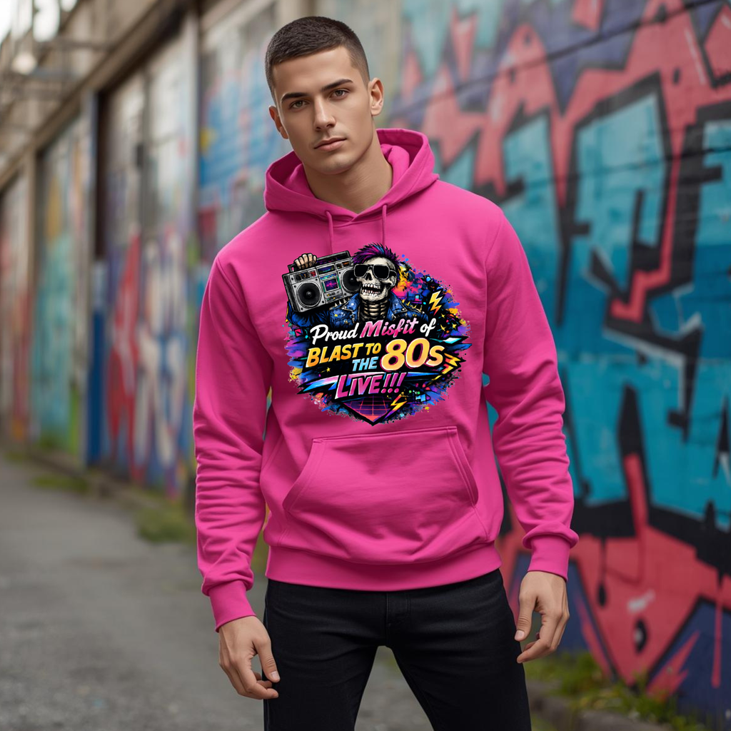 Proud Misfit of the 80s Hoodie | Retro Radio Vibes | Blast to the 80s Live
