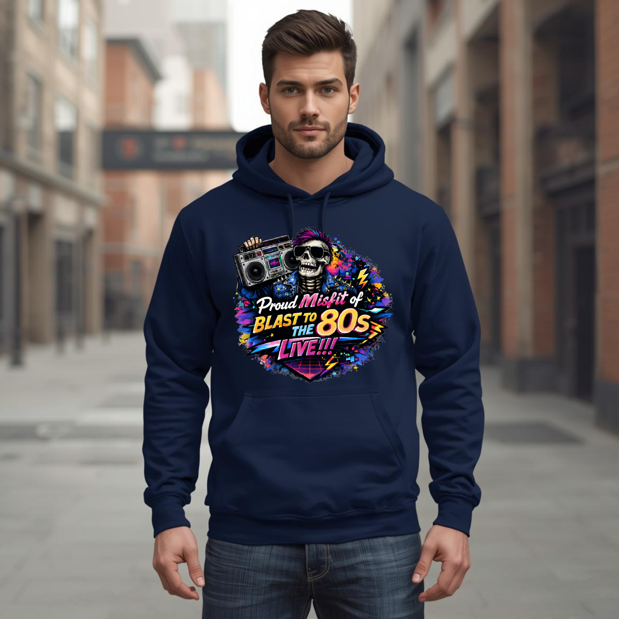 Proud Misfit of the 80s Hoodie | Retro Radio Vibes | Blast to the 80s Live