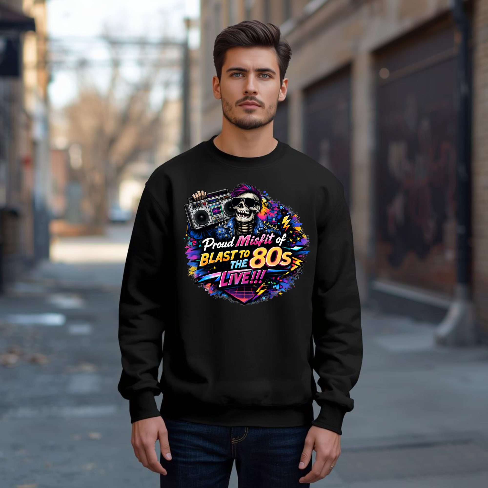 Proud Misfit of the 80s Sweatshirt | Retro Radio Vibes | Blast to the 80s Live