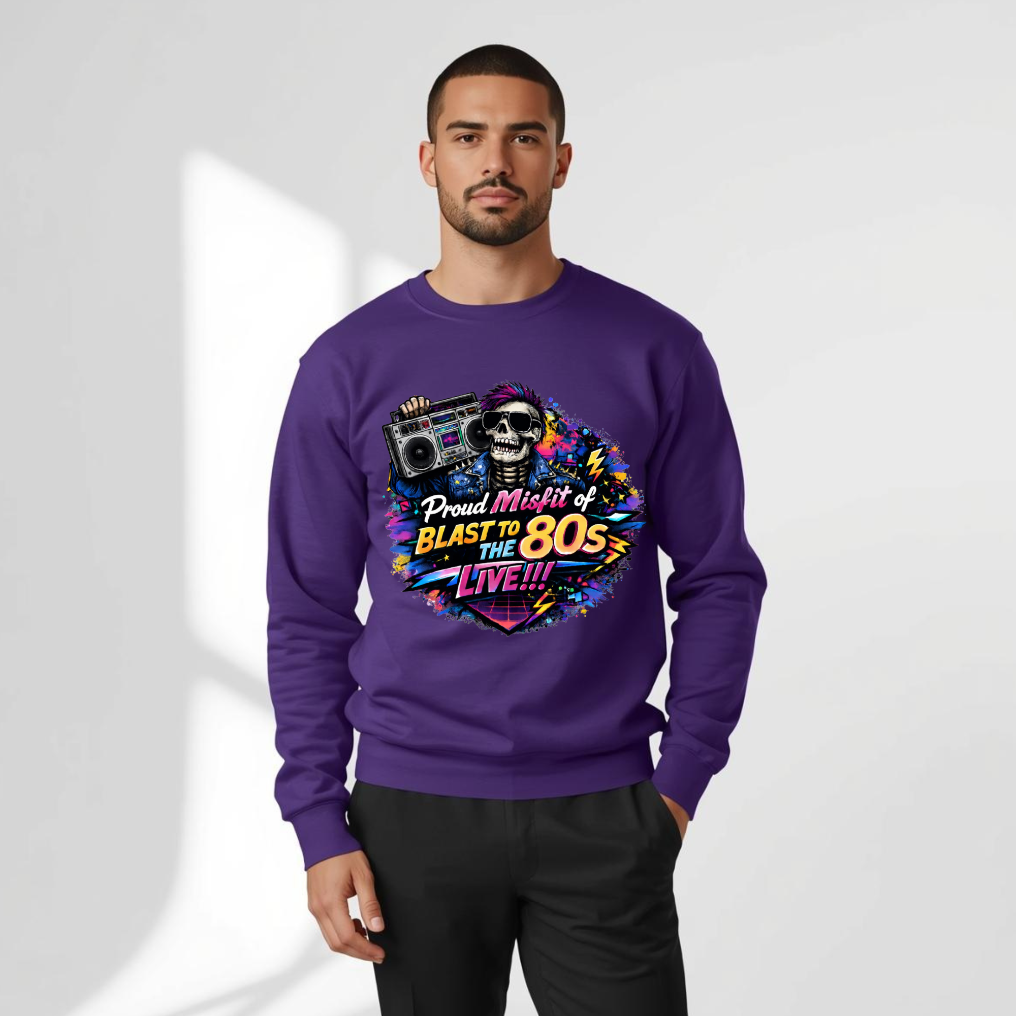 Proud Misfit of the 80s Sweatshirt | Retro Radio Vibes | Blast to the 80s Live