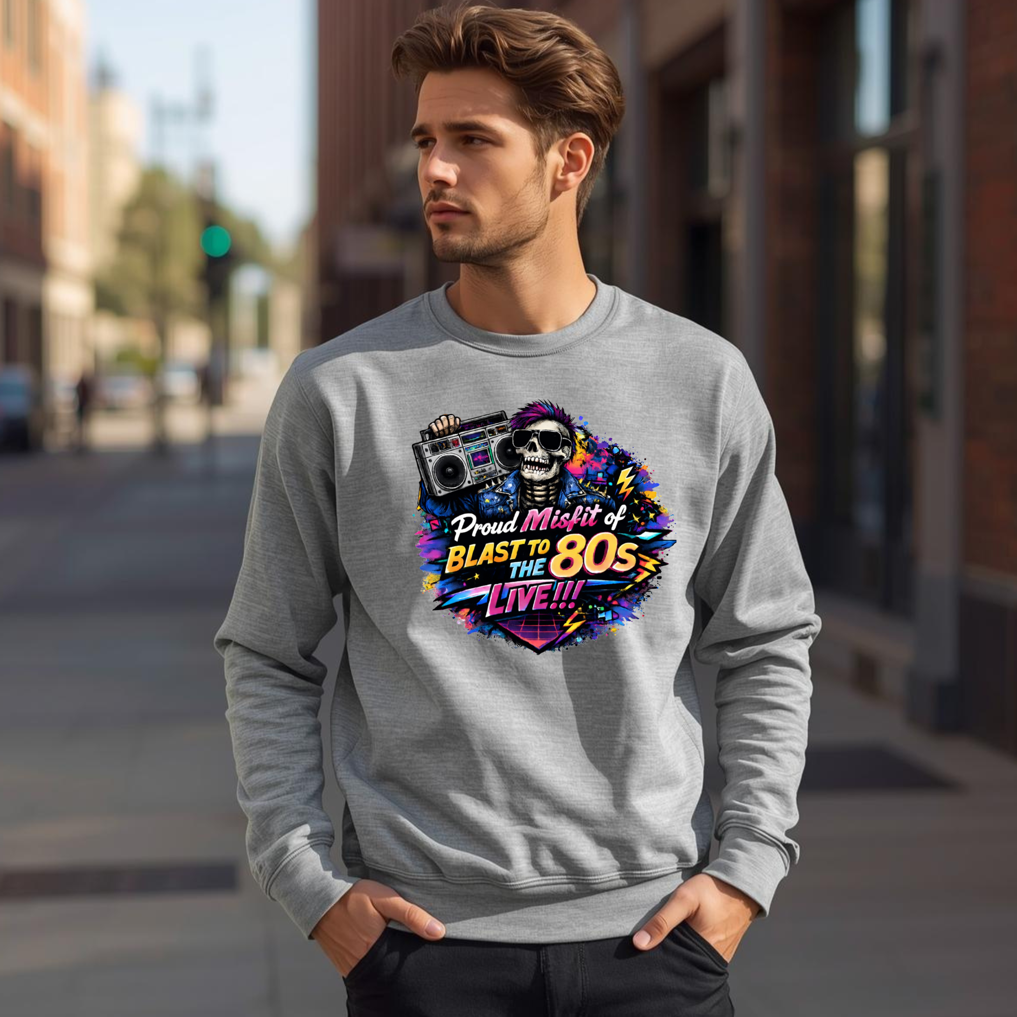 Proud Misfit of the 80s Sweatshirt | Retro Radio Vibes | Blast to the 80s Live