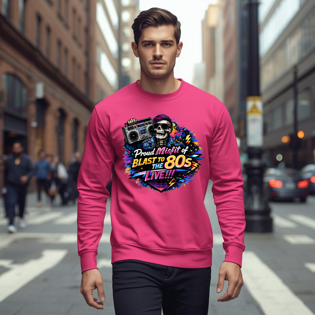 Proud Misfit of the 80s Sweatshirt | Retro Radio Vibes | Blast to the 80s Live