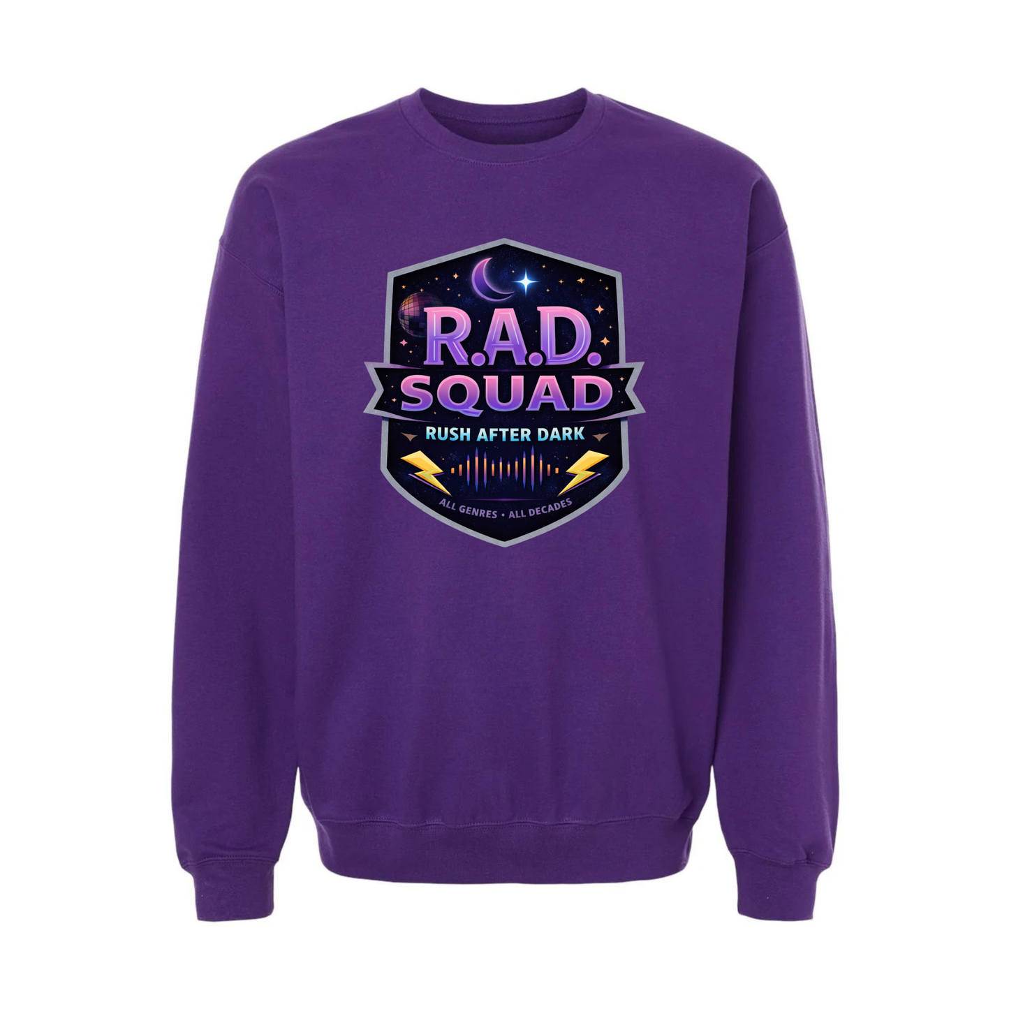 R.A.D. Squad | Rush After Dark Retro Music Sweatshirt