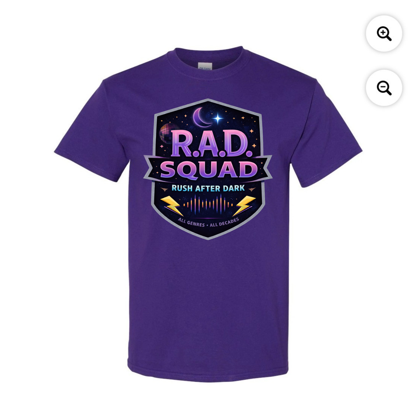 R.A.D. Squad | Rush After Dark Retro Music T-shirt