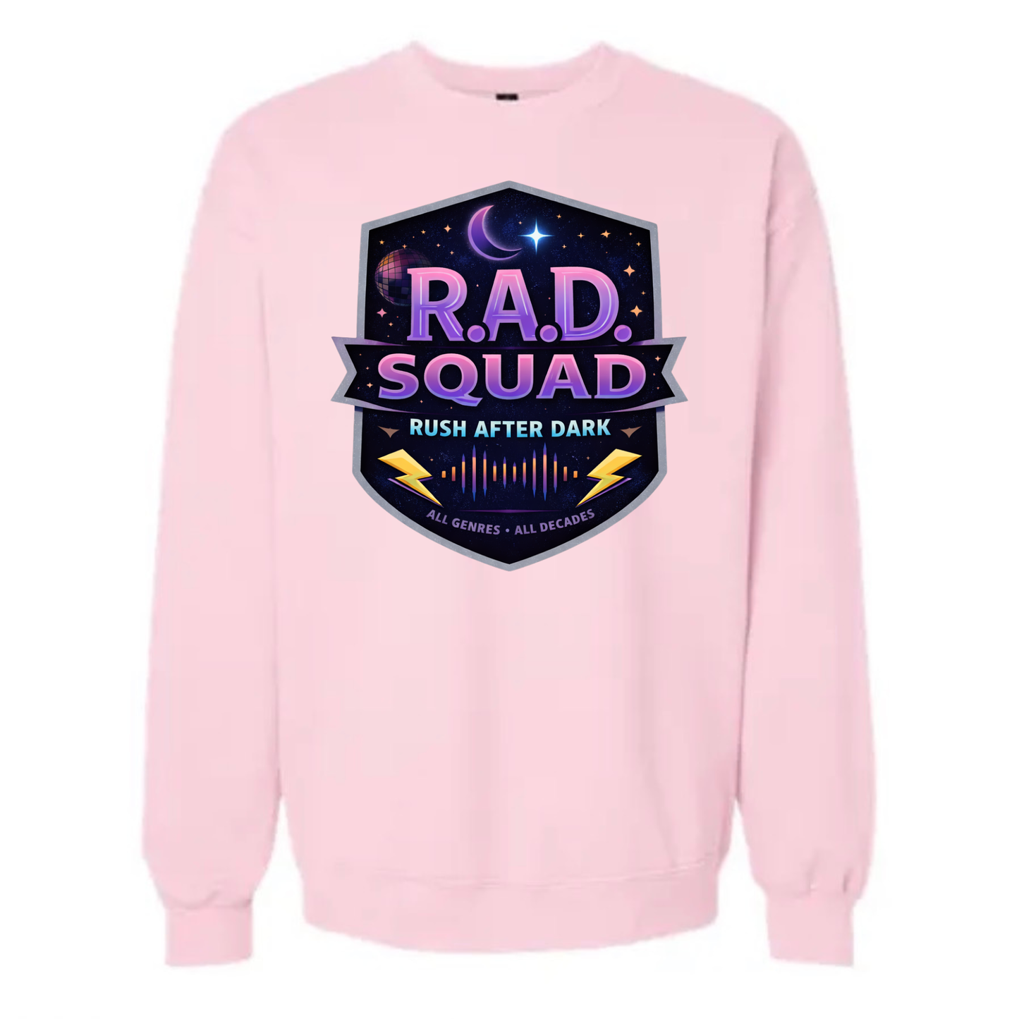 R.A.D. Squad | Rush After Dark Retro Music Sweatshirt
