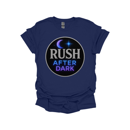 Rush After Dark Circle | Retro Night Music T-shirt