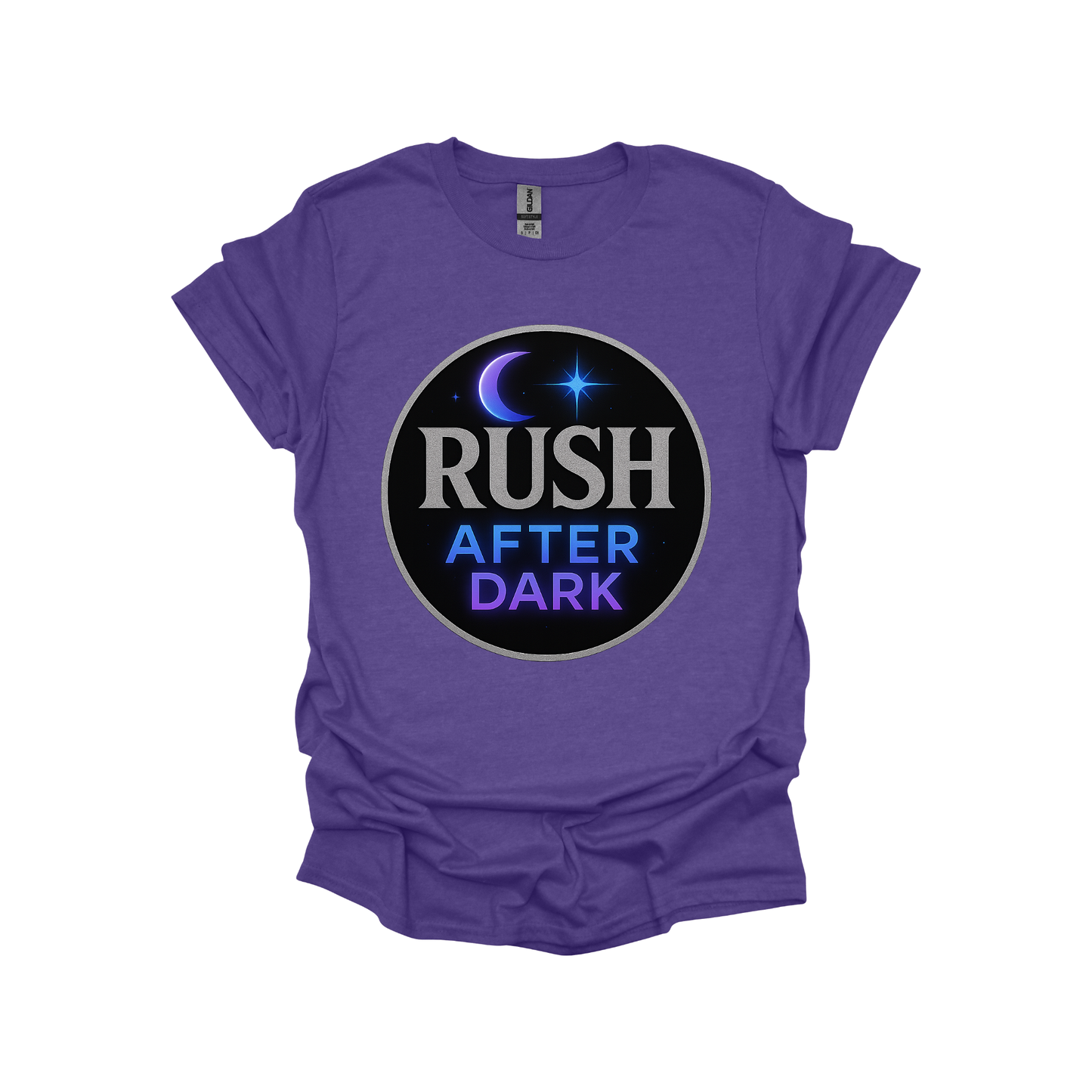 Rush After Dark Circle | Retro Night Music T-shirt