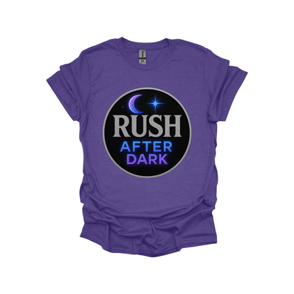 Rush After Dark Circle | Retro Night Music T-shirt