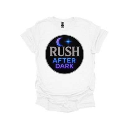 Rush After Dark Circle | Retro Night Music T-shirt