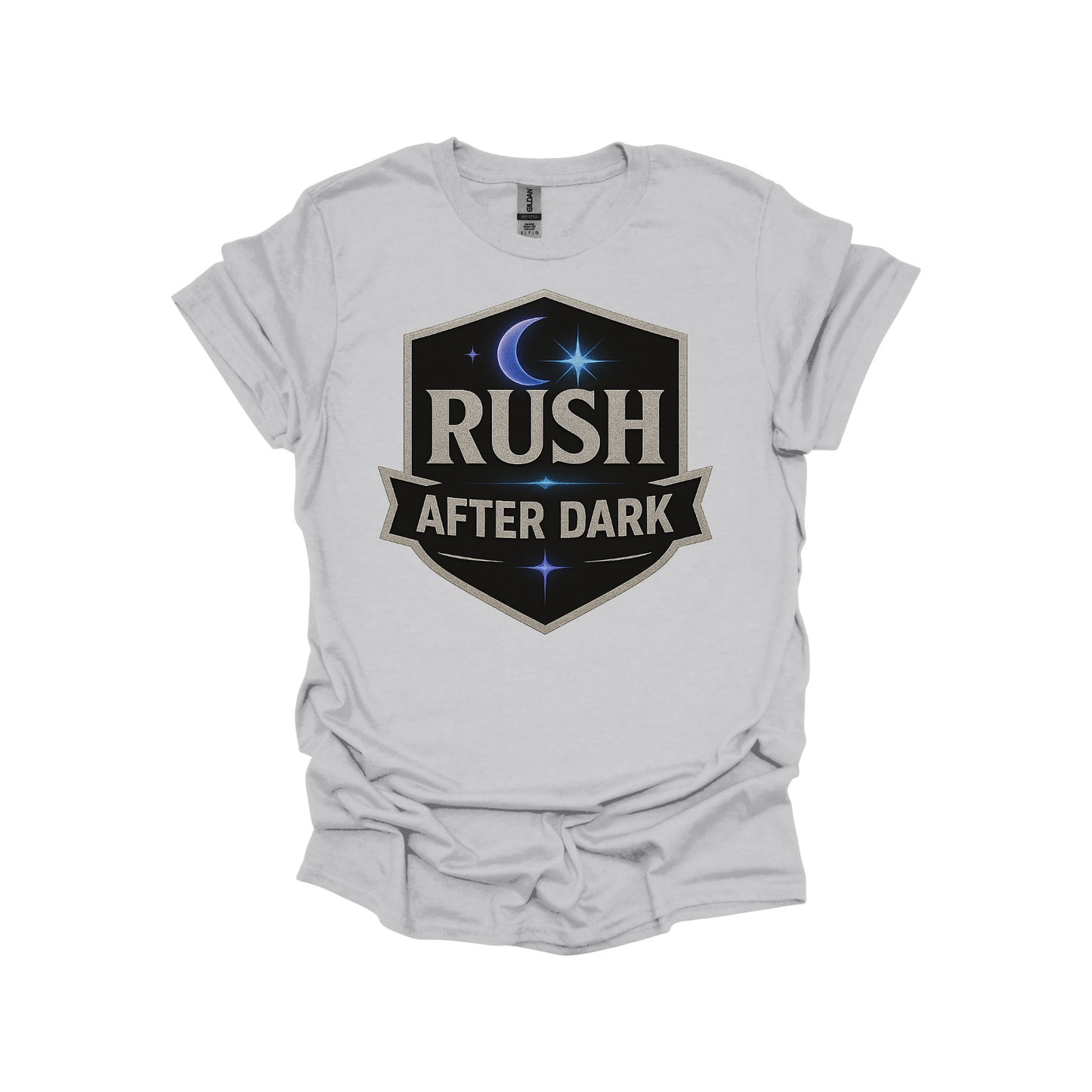Rush After Dark Shield | Retro Night Music T-shirt