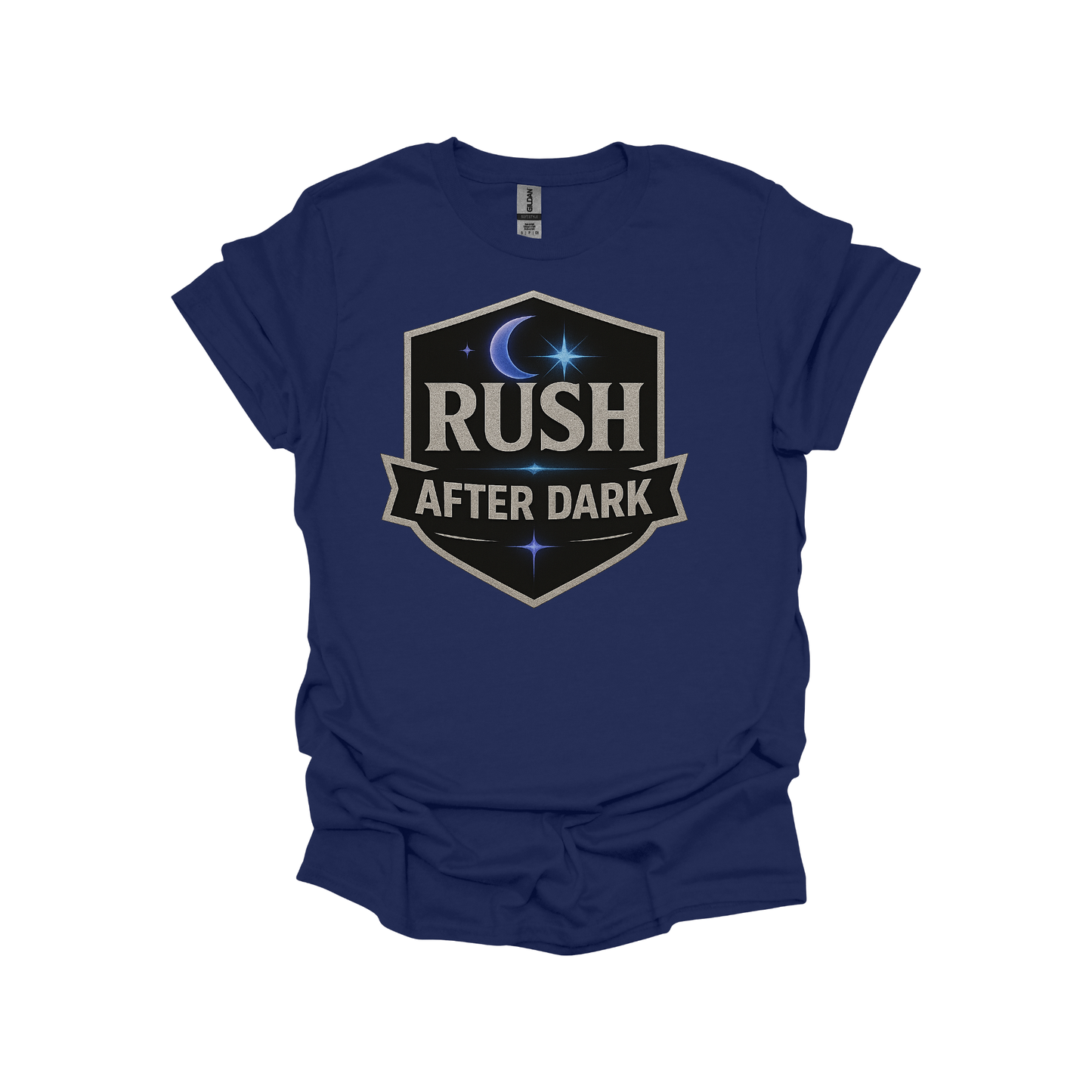 Rush After Dark Shield | Retro Night Music T-shirt