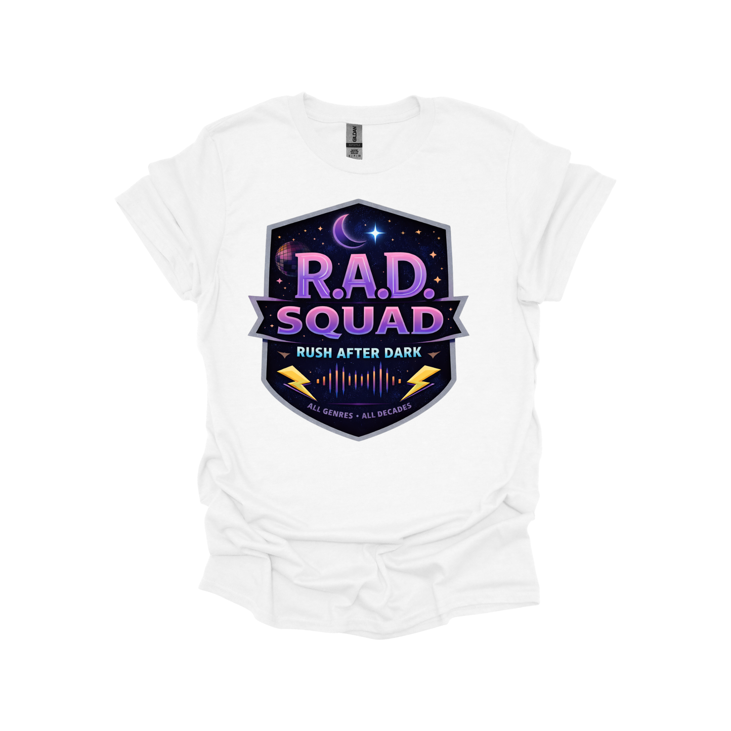 R.A.D. Squad | Rush After Dark Retro Music T-shirt