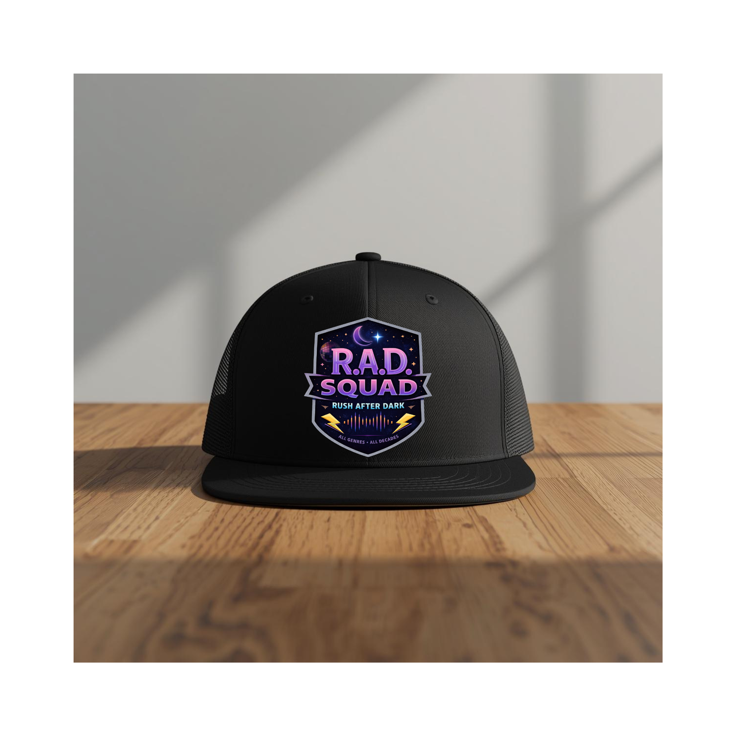 R.A.D.-ish & Rush After Dark Trucker Hats | Retro Music Style Headwear