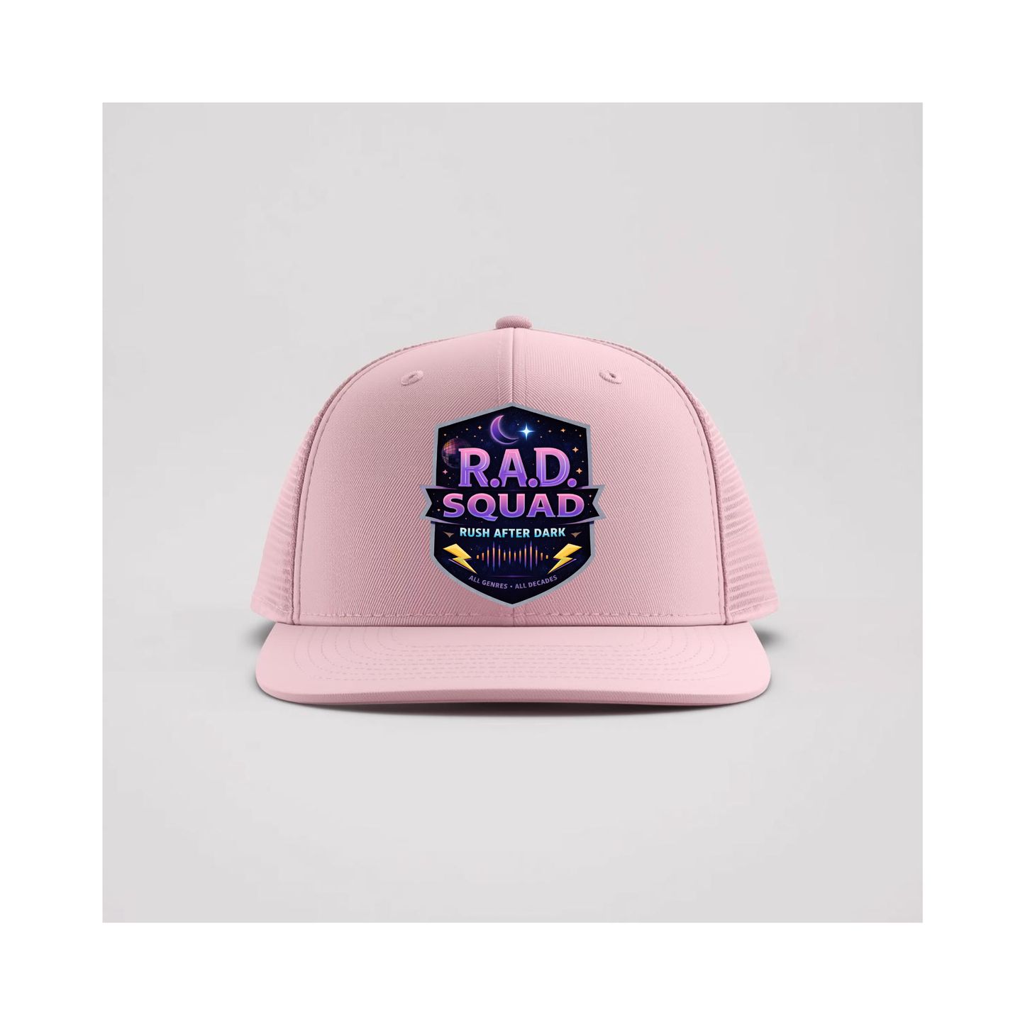 R.A.D.-ish & Rush After Dark Trucker Hats | Retro Music Style Headwear