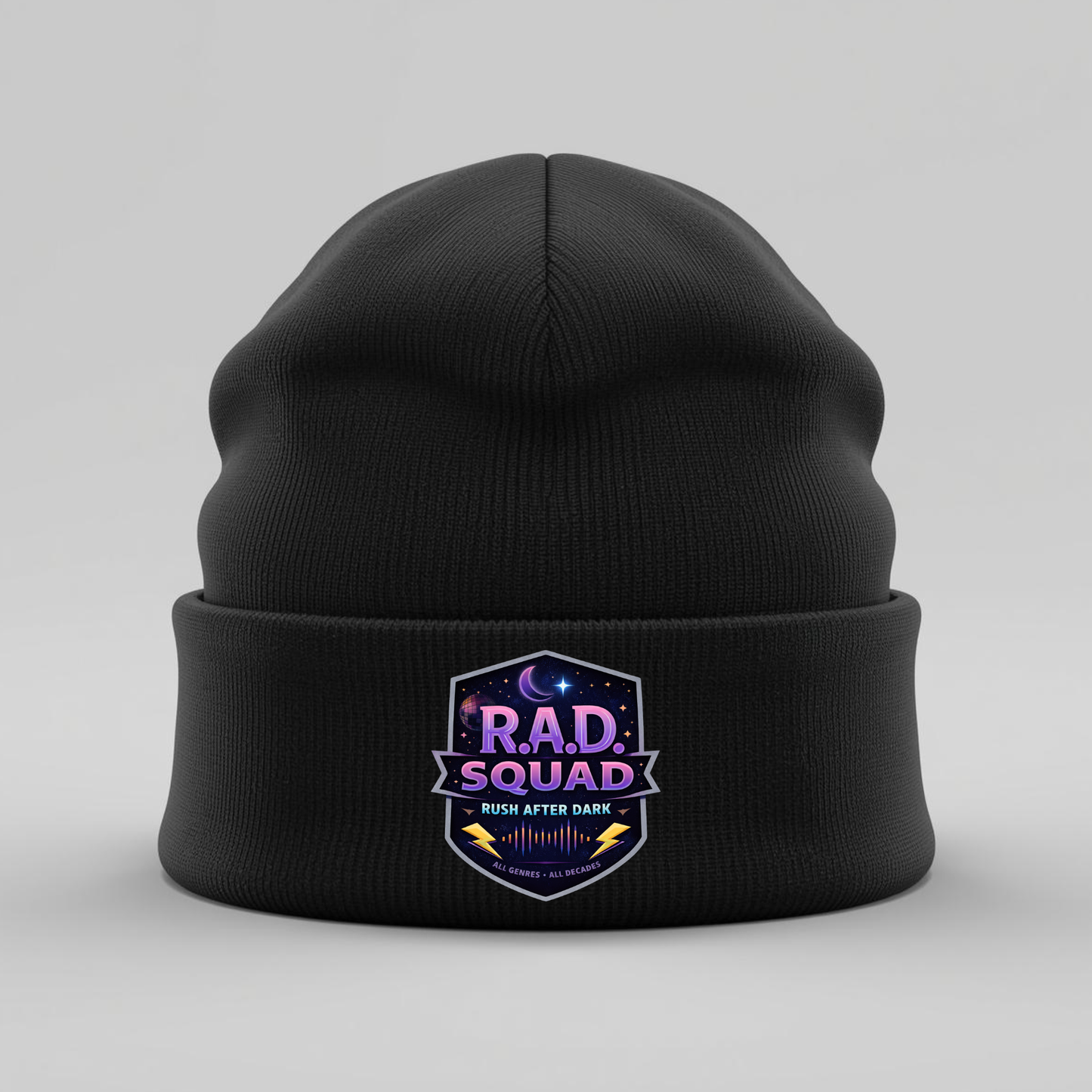 Rush After Dark Beanie | Music Logo Knit Hat for DJs & Music Lovers