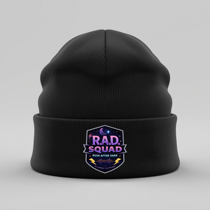 Rush After Dark Beanie | Music Logo Knit Hat for DJs & Music Lovers