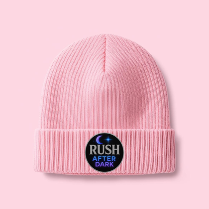 Rush After Dark Beanie | Music Logo Knit Hat for DJs & Music Lovers