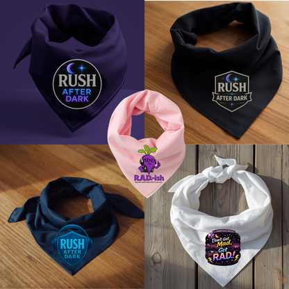 Rush After Dark Bandanas | Logo Bandanas in Multiple Colors