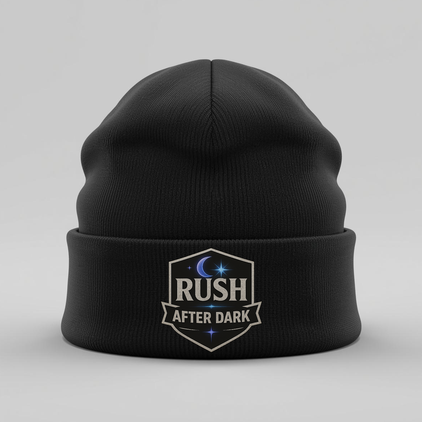 Rush After Dark Beanie | Music Logo Knit Hat for DJs & Music Lovers