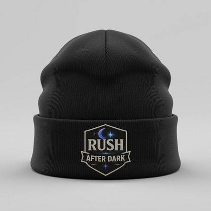 Rush After Dark Beanie | Music Logo Knit Hat for DJs & Music Lovers
