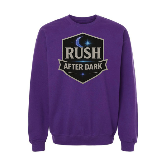 Rush After Dark Shield | Retro Night Sweatshirt