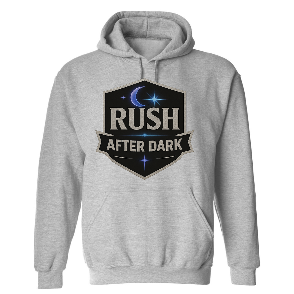 Rush After Dark Shield | Retro Night Hoodie