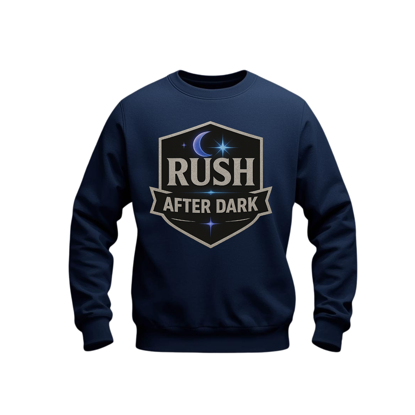 Rush After Dark Shield | Retro Night Sweatshirt