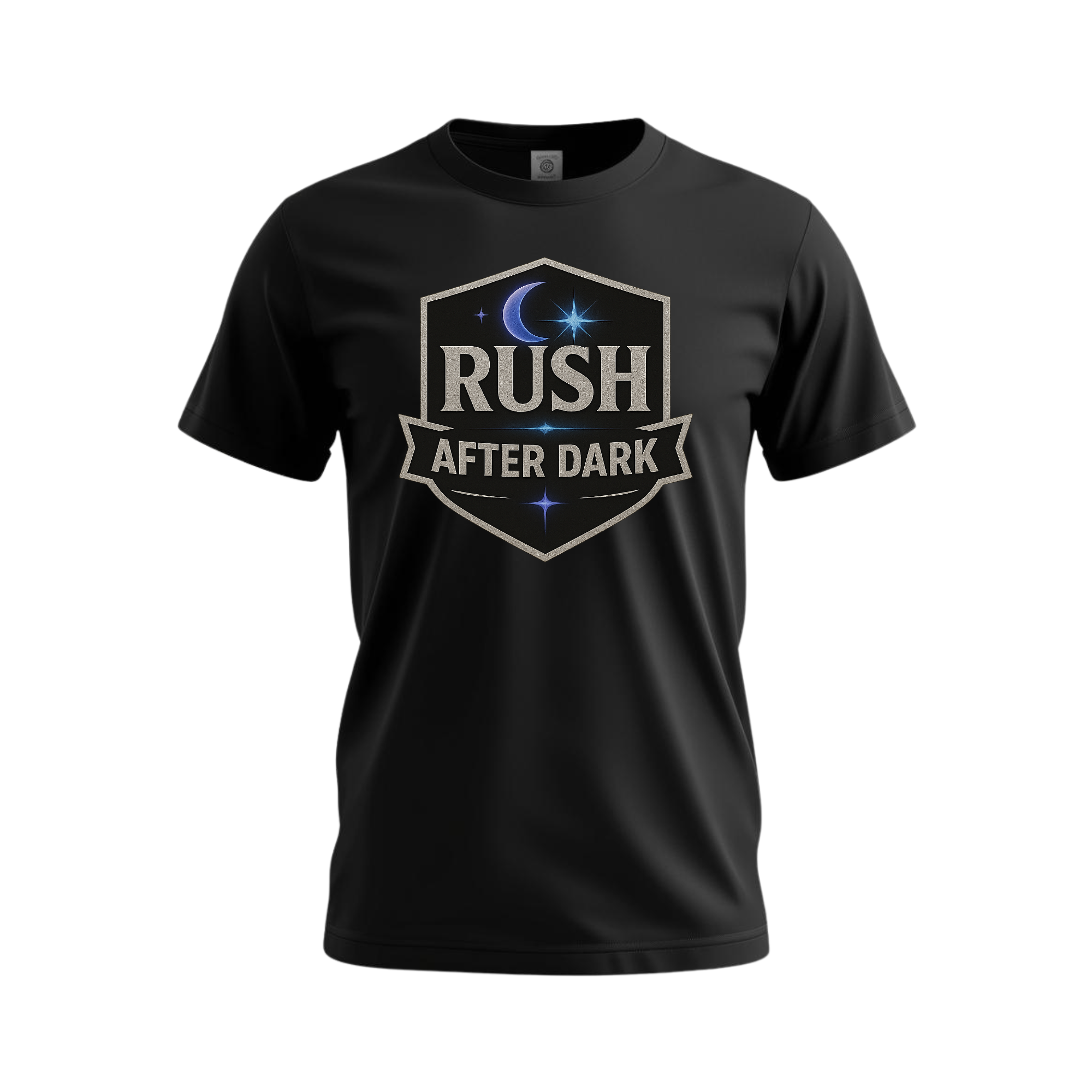 Rush After Dark Shield | Retro Night Music T-shirt