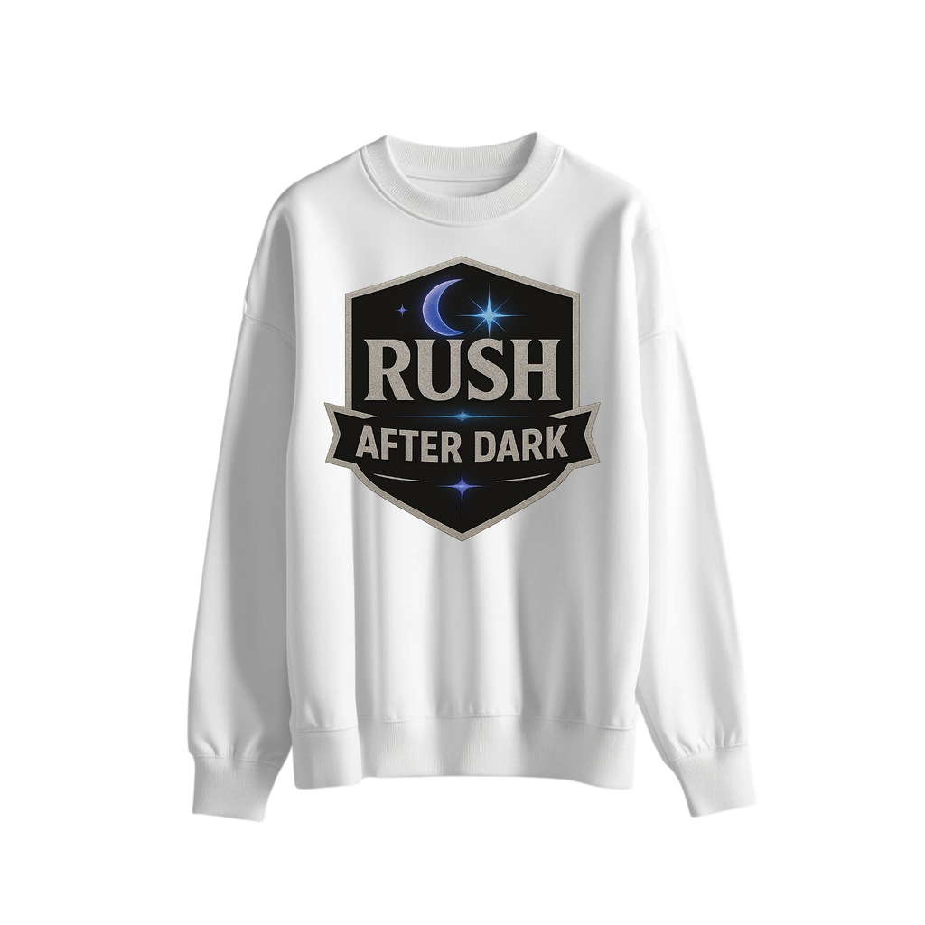 Rush After Dark Shield | Retro Night Sweatshirt
