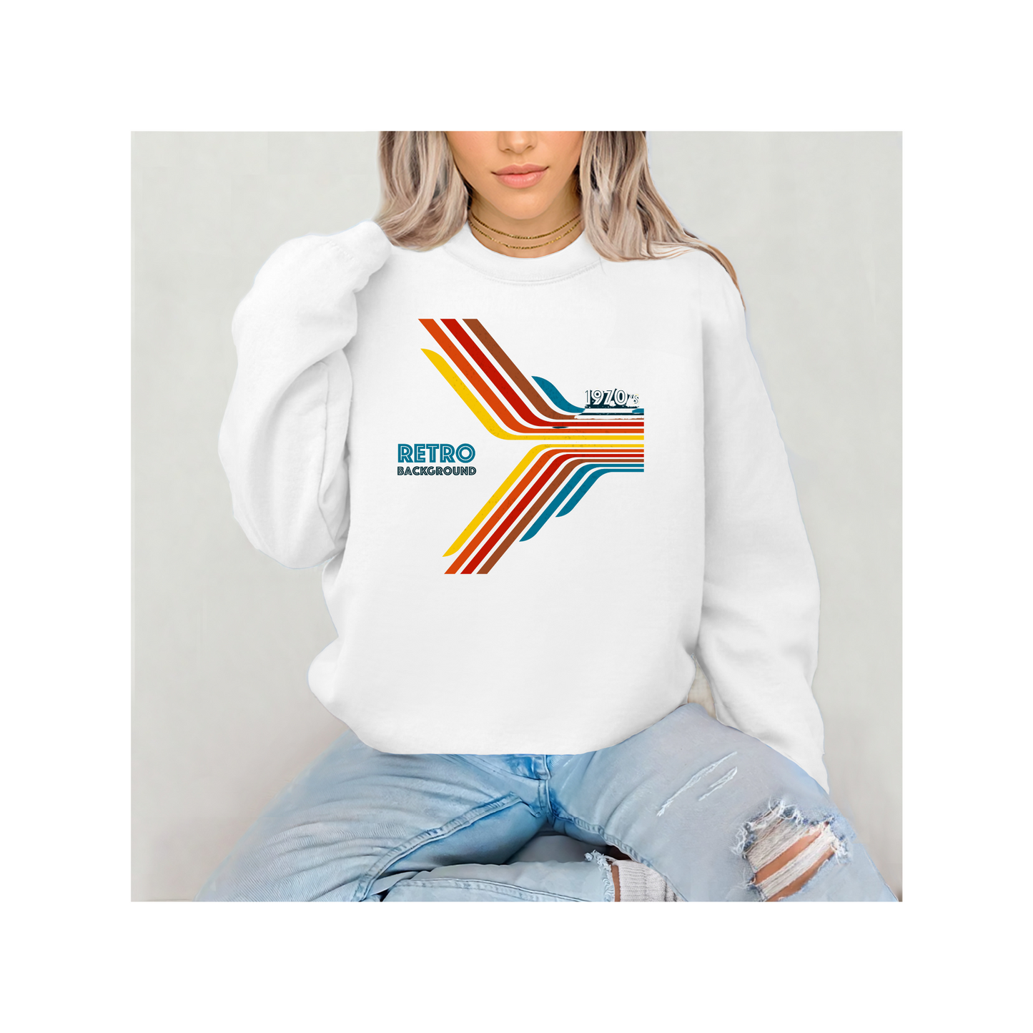 Retro 1970s Vintage Aesthetic T or Graphic Sweatshirt – Bold, Colorful & Timeless Throwback Style