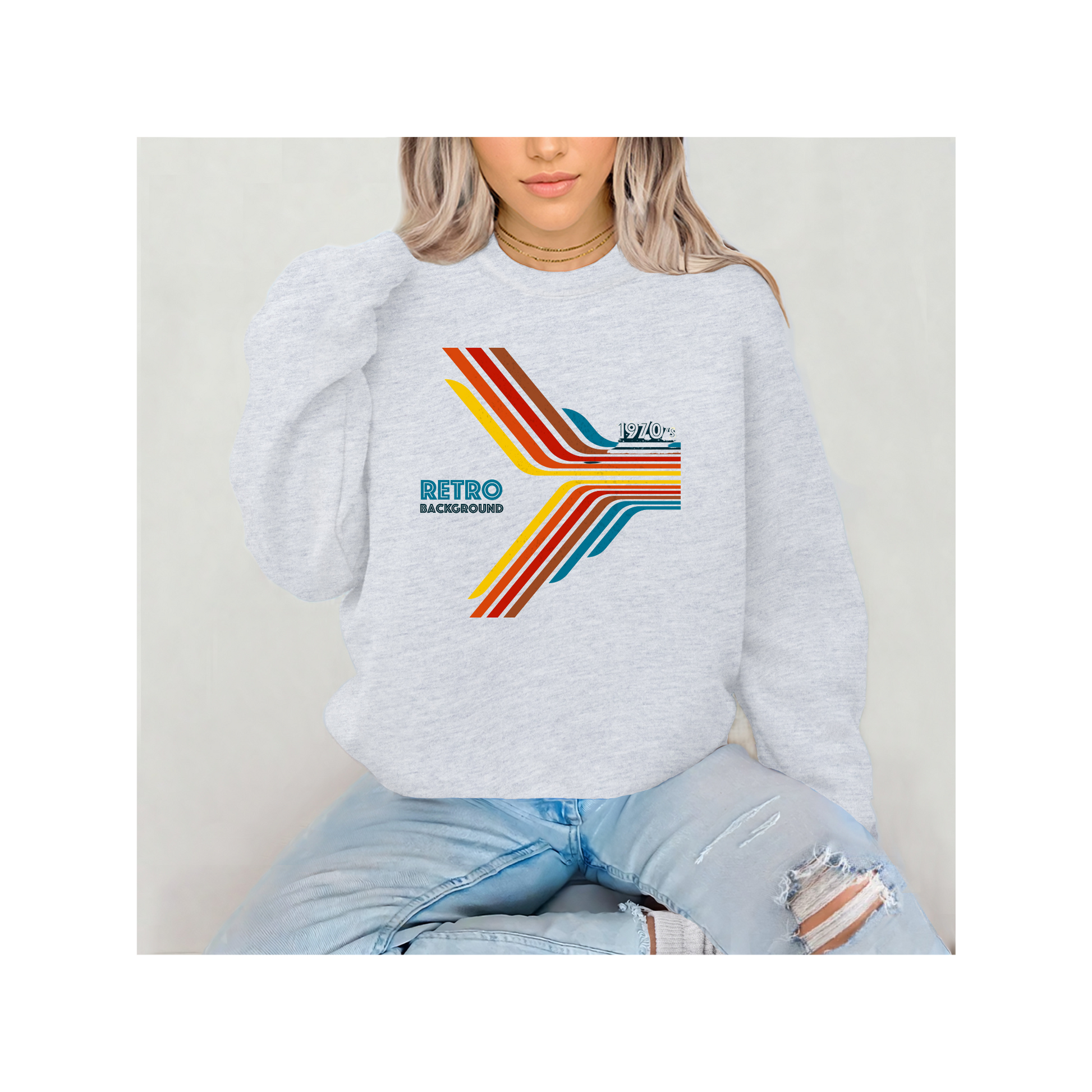 Retro 1970s Vintage Aesthetic T or Graphic Sweatshirt – Bold, Colorful & Timeless Throwback Style