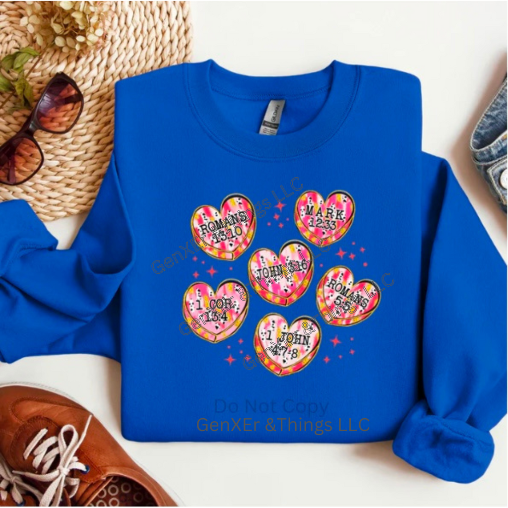 Scripture Hearts Graphic Design Shirt
