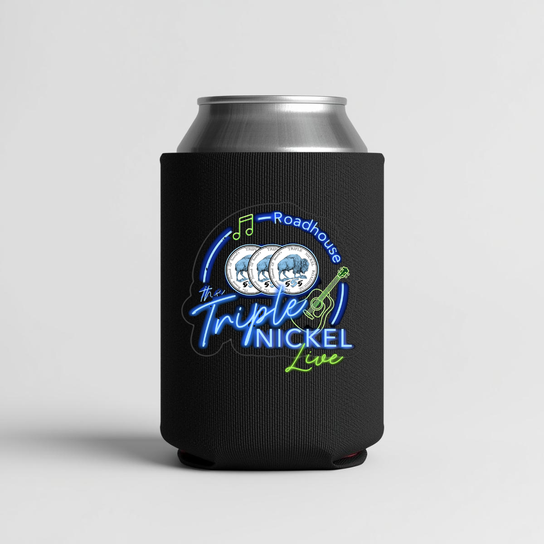Triple Nickel Roadhouse Live™ Neon Koozie – Official Music Night Drink Holder