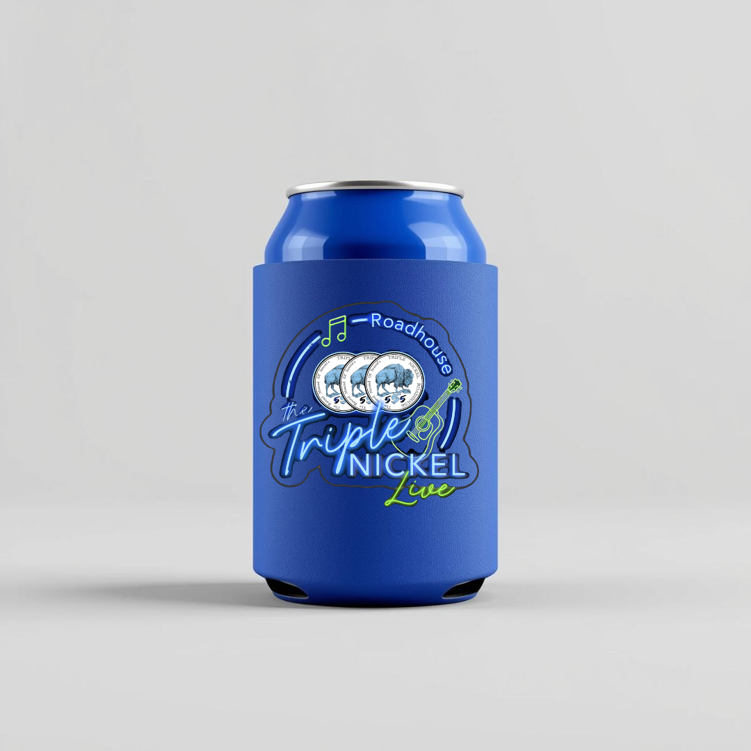Triple Nickel Roadhouse Live™ Neon Koozie – Official Music Night Drink Holder