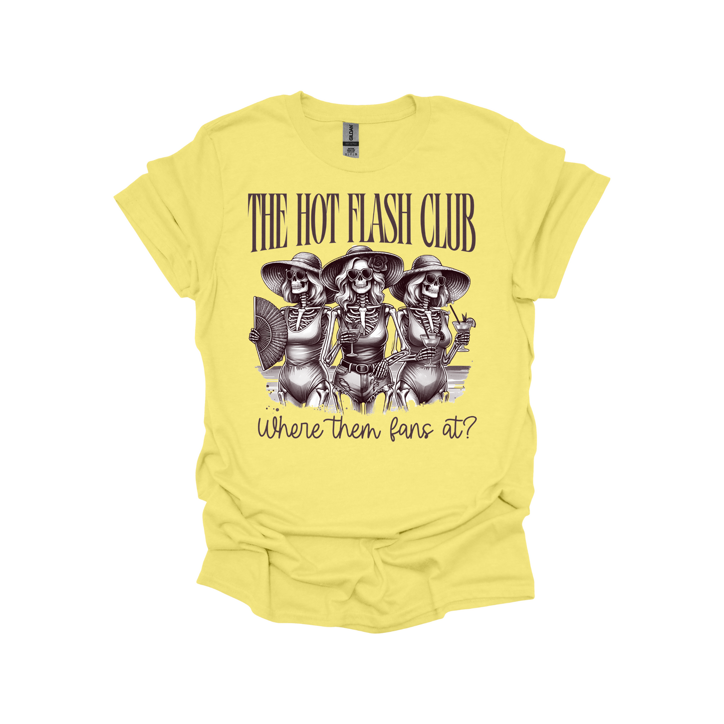 The Hot Flash Club T-Shirt – Funny Menopause Graphic Tee for Gen X Women, Midlife Humor Shirt