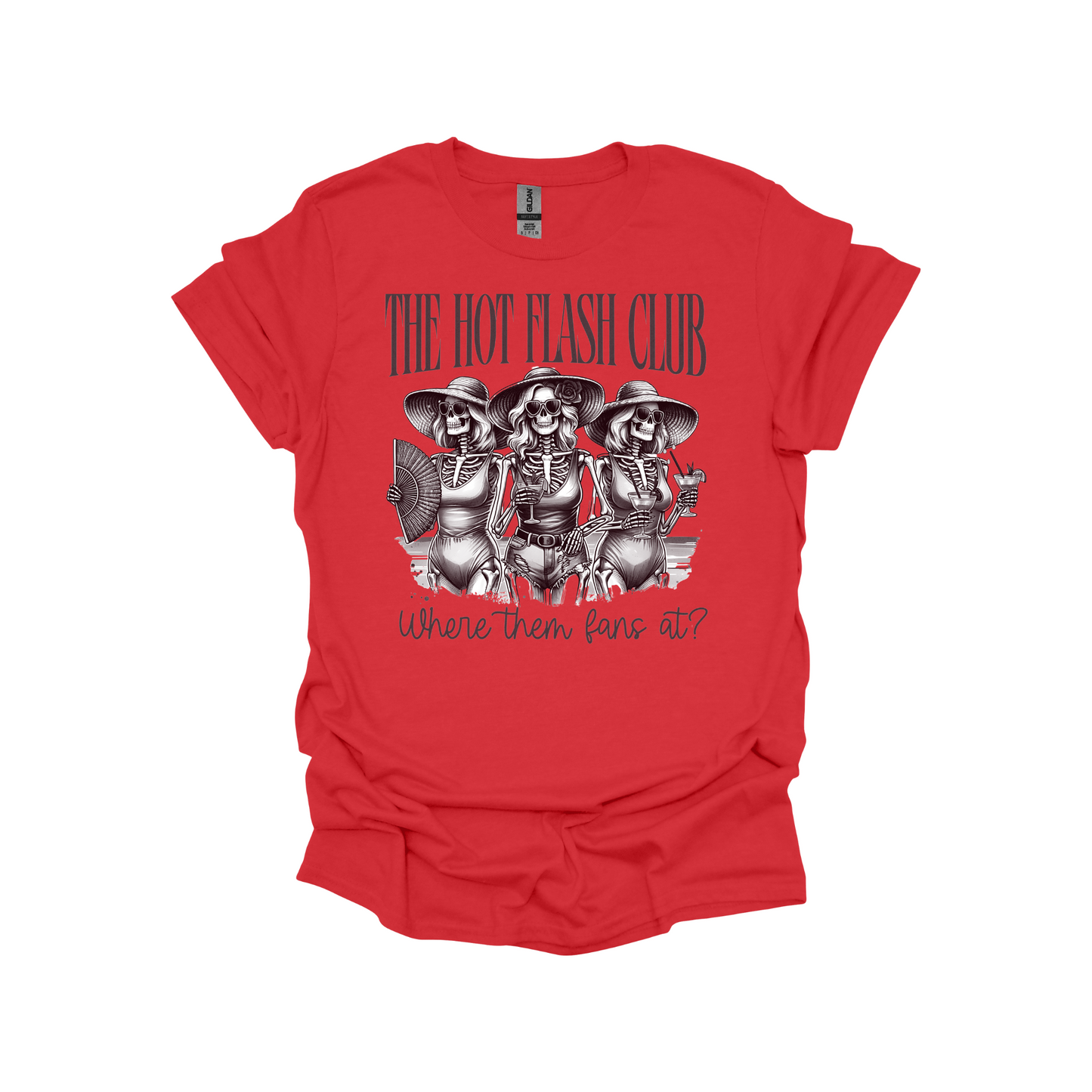 The Hot Flash Club T-Shirt – Funny Menopause Graphic Tee for Gen X Women, Midlife Humor Shirt