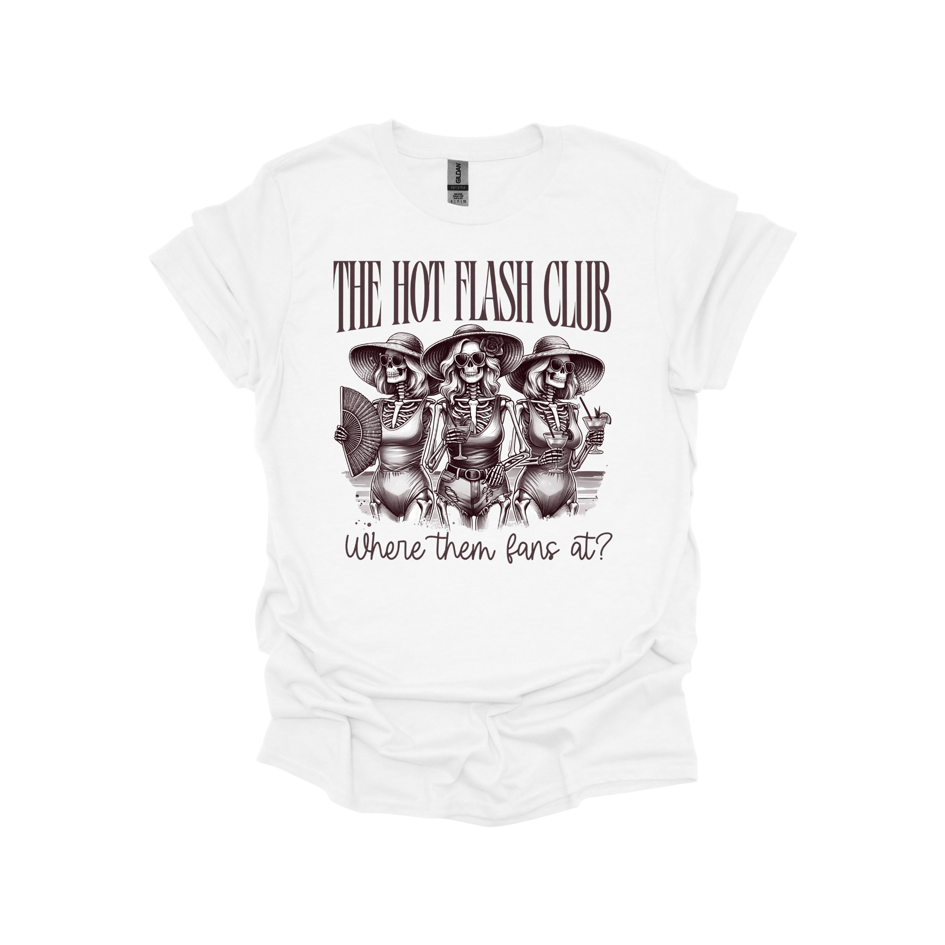 The Hot Flash Club T-Shirt – Funny Menopause Graphic Tee for Gen X Women, Midlife Humor Shirt