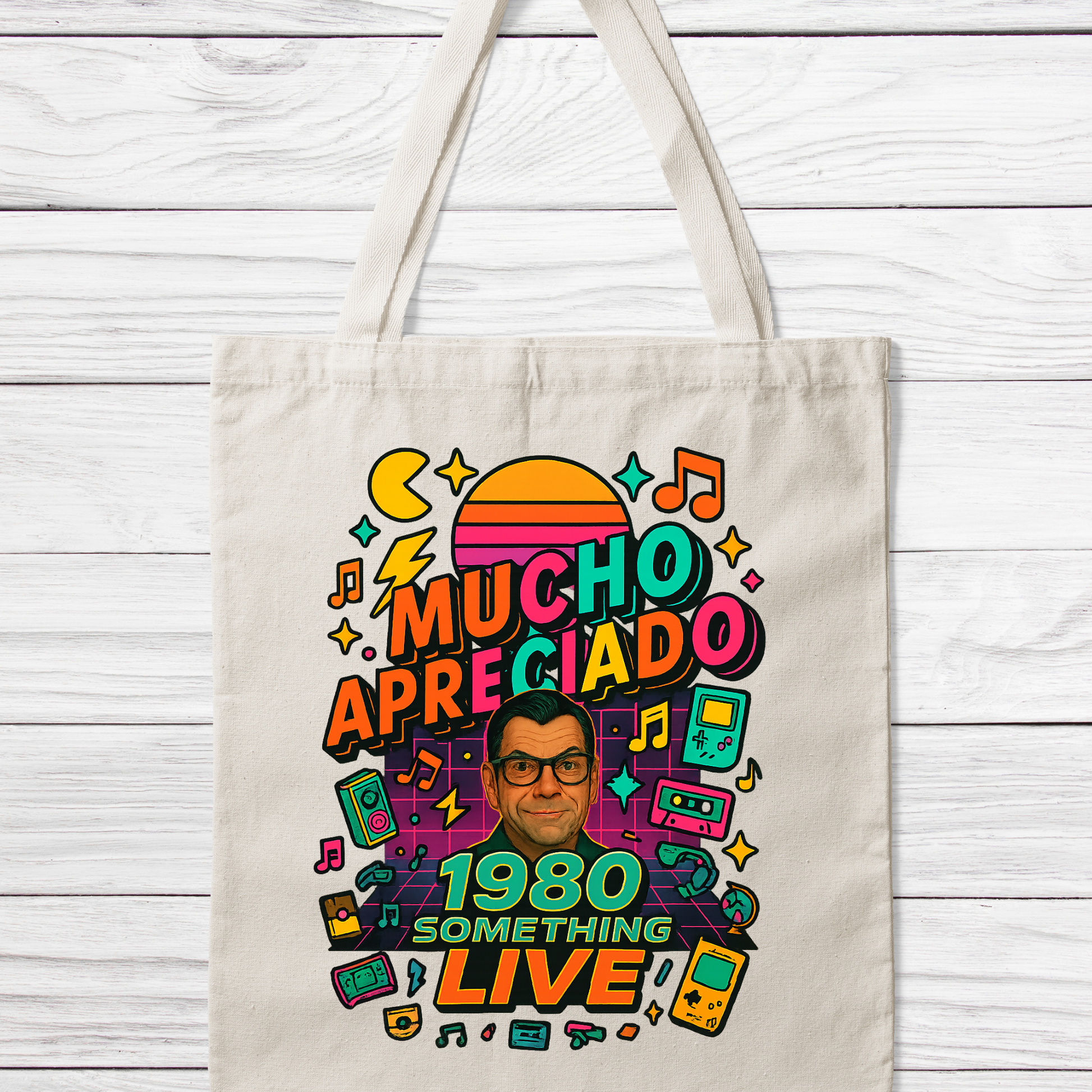 1980 Something LIVE Retro Tote Bag