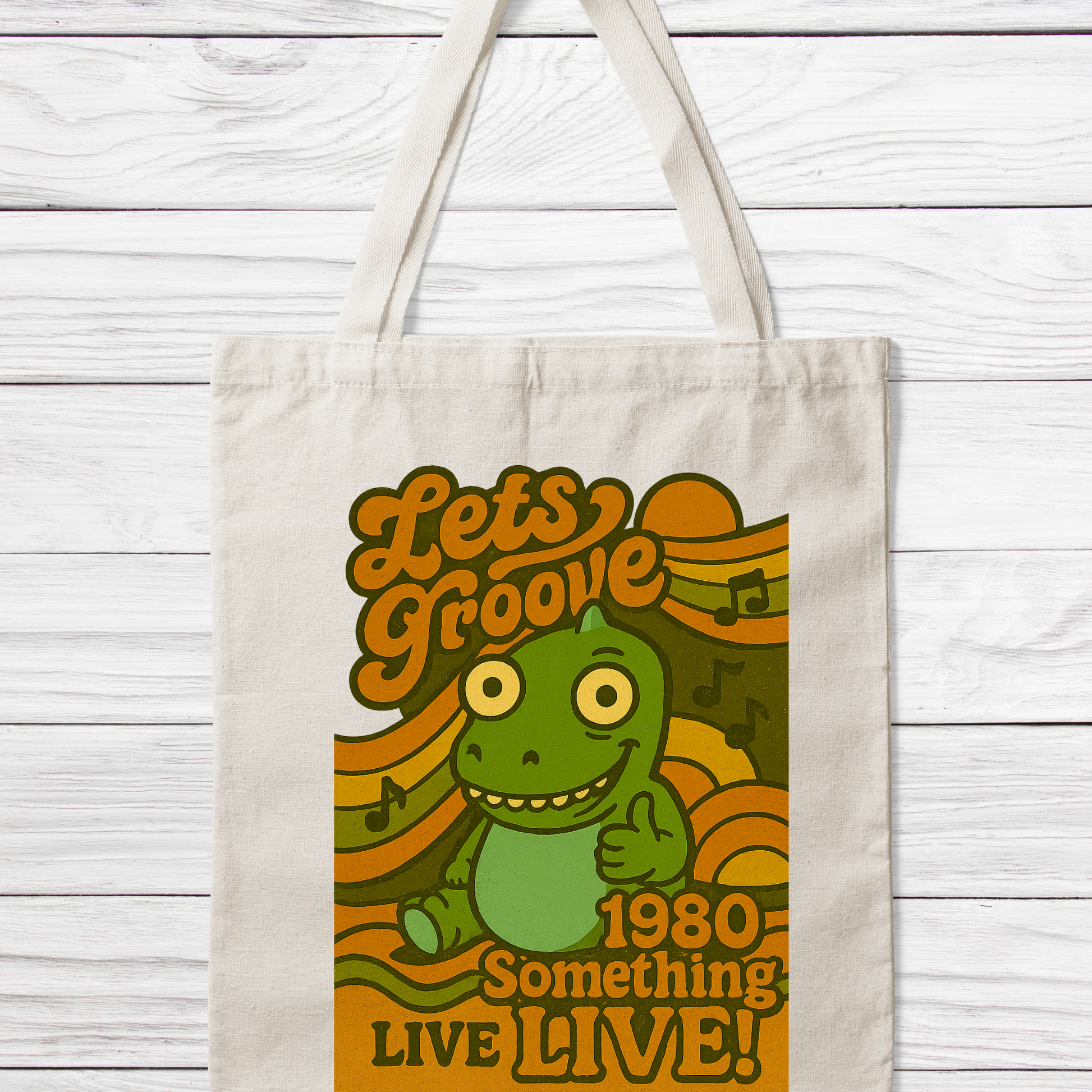 1980 Something LIVE Retro Tote Bag