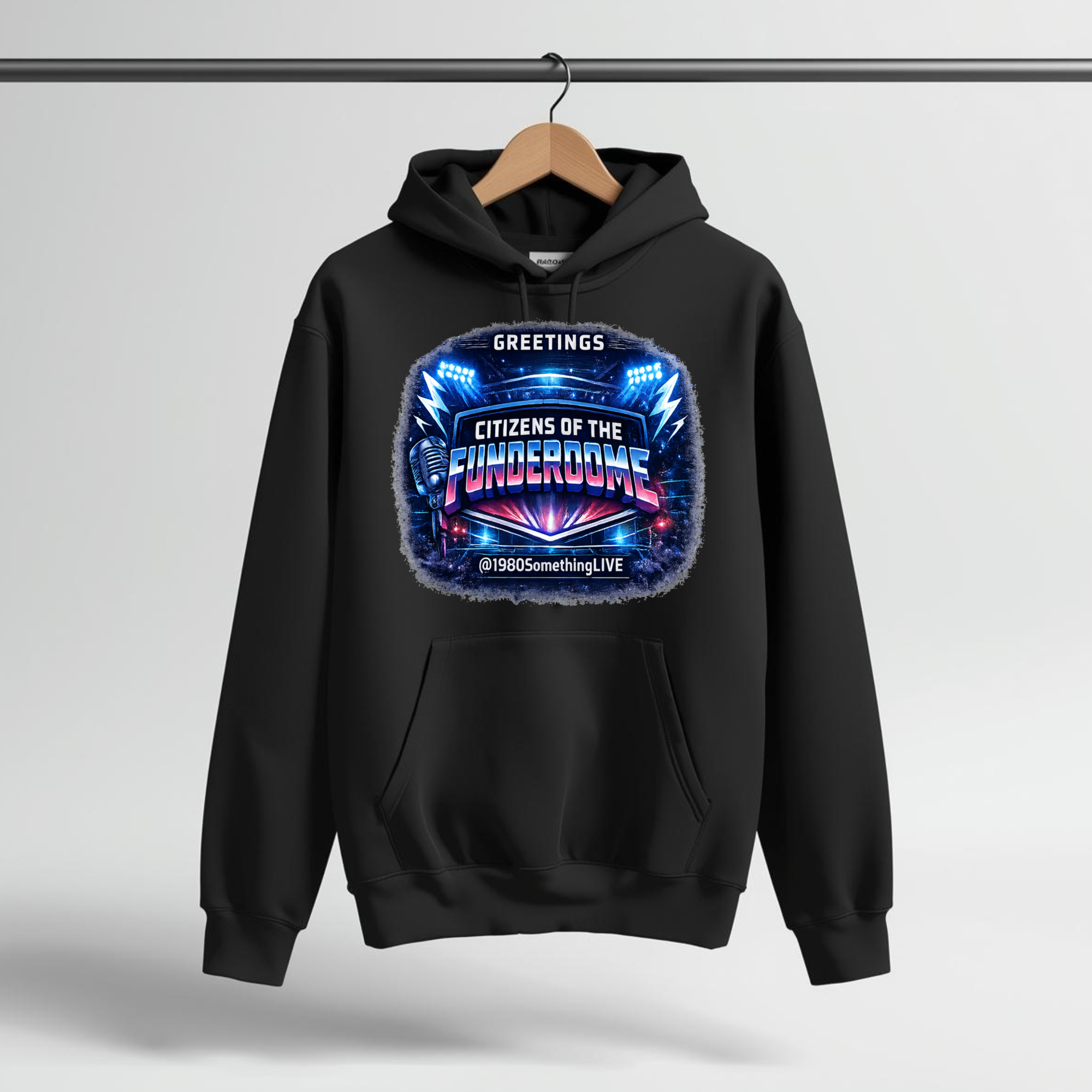 Greetings, Citizens of the Funderdome | 80s Retro Hoodie by 1980SomethingLIVE