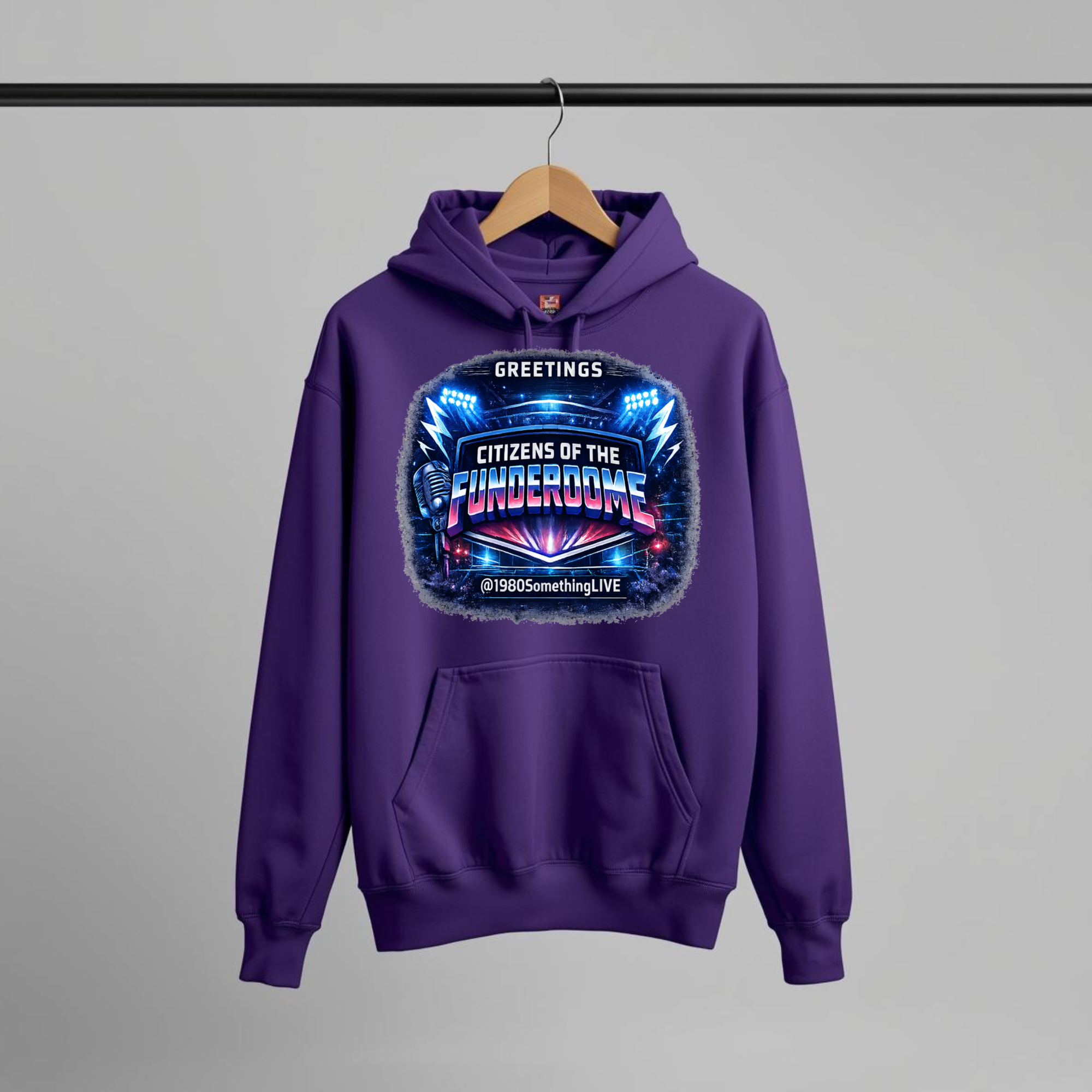 Greetings, Citizens of the Funderdome | 80s Retro Hoodie by 1980SomethingLIVE